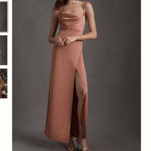 BHLDN Remy Satin Charmeuse Dress in Sedona